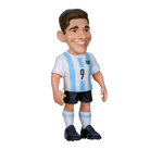 Minix Julián Álvarez 12cm official Argentina football figurine in team kit on display base