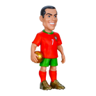 Minix Portugal 5-Pack official 7cm collectible football figurines of Ronaldo, Vitinha, Neves, Leão, and Nuno Mendes in red and green kits