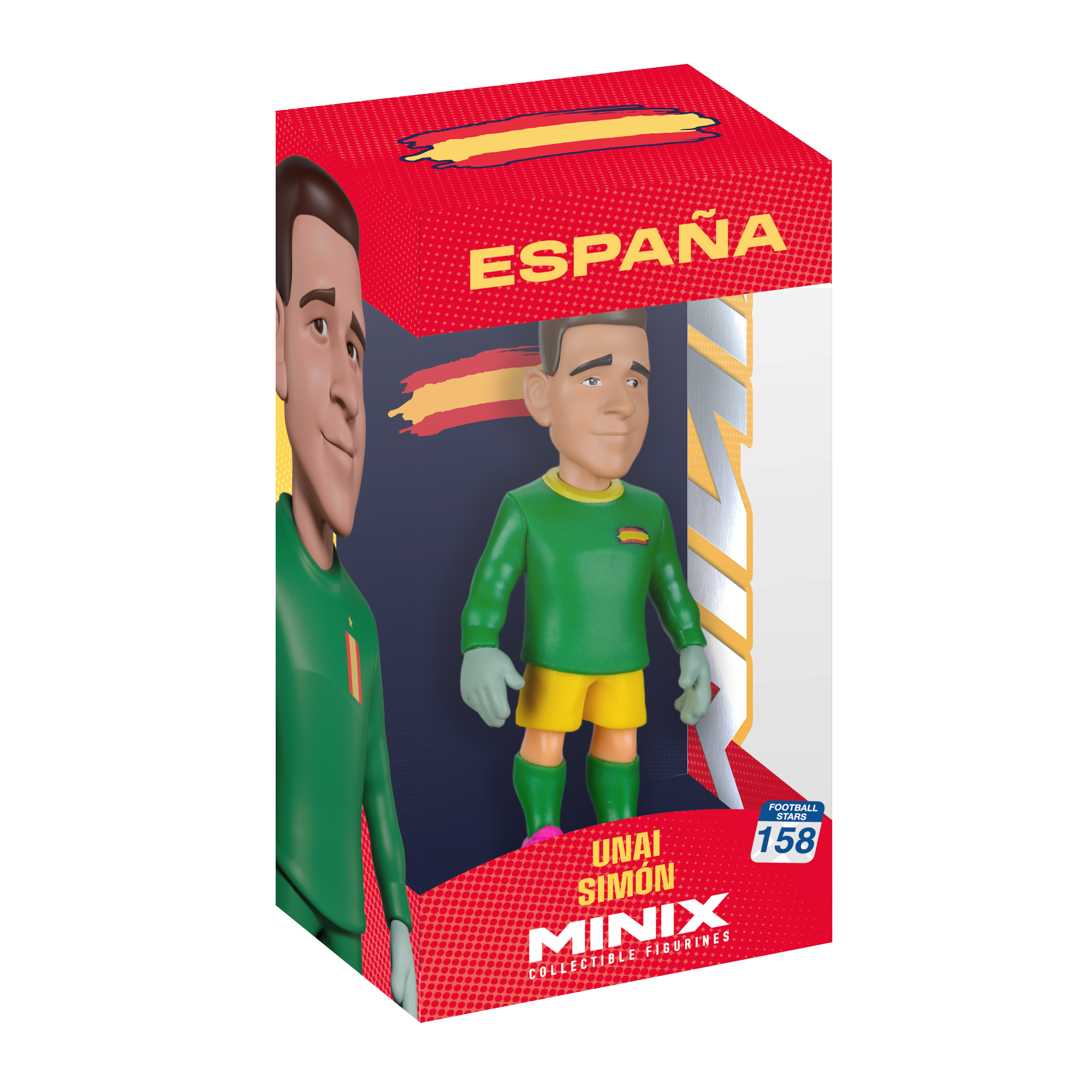Official 12cm Minix Unai Simón collectible figurine in Spain national team goalkeeper kit