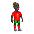 Minix Rafael Leão 12cm collectible figurine in Portugal football kit with detailed sculpting and vibrant colors
