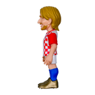 Minix Luka Modrić football figurine in a red-and-white checkered Croatia kit, with blond hair and gold boots.