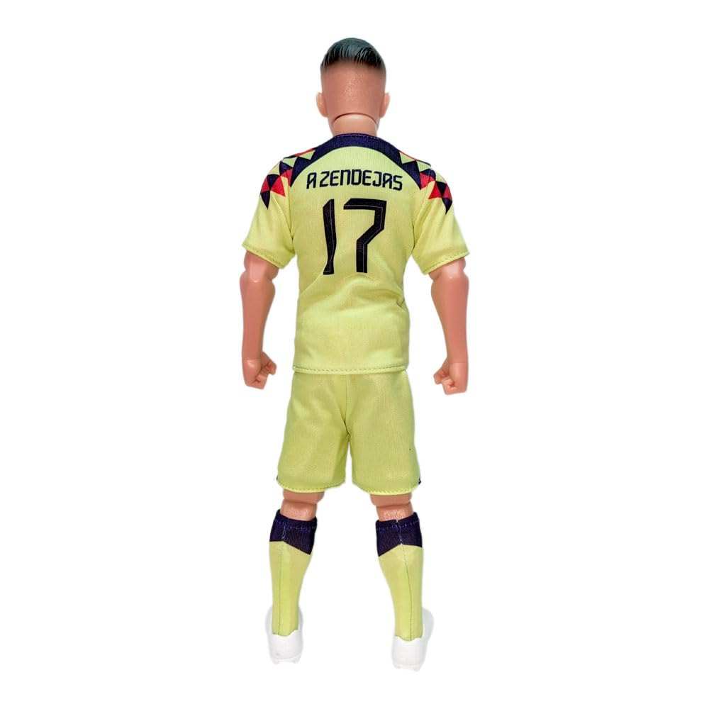 Sockers officially licensed 30cm tall poseable Gabriel Jesus soccer figurine with personalized team ball and fabric kit