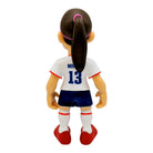 MINIX collectible 12cm Alex Morgan USWNT soccer figurine in red, white, and blue kit, hyper-stylized design