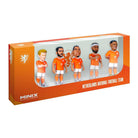 Minix 5-pack Netherlands National Team soccer figurines in official kits, featuring Van Dijk, Depay, De Jong, Gakpo, and Dumfries, 7cm collectible set