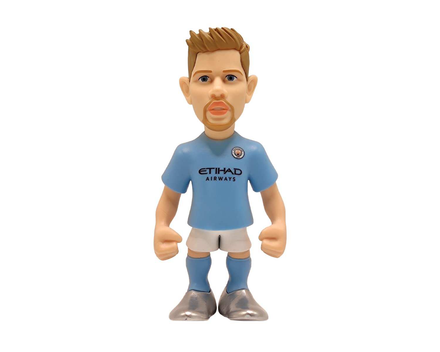MINIX collectible figurine of Kevin De Bruyne in red Manchester City kit, 12 cm detailed soccer figure