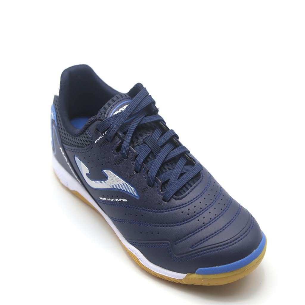 Joma Maxima white unisex futsal boot with synthetic upper and rubber sole