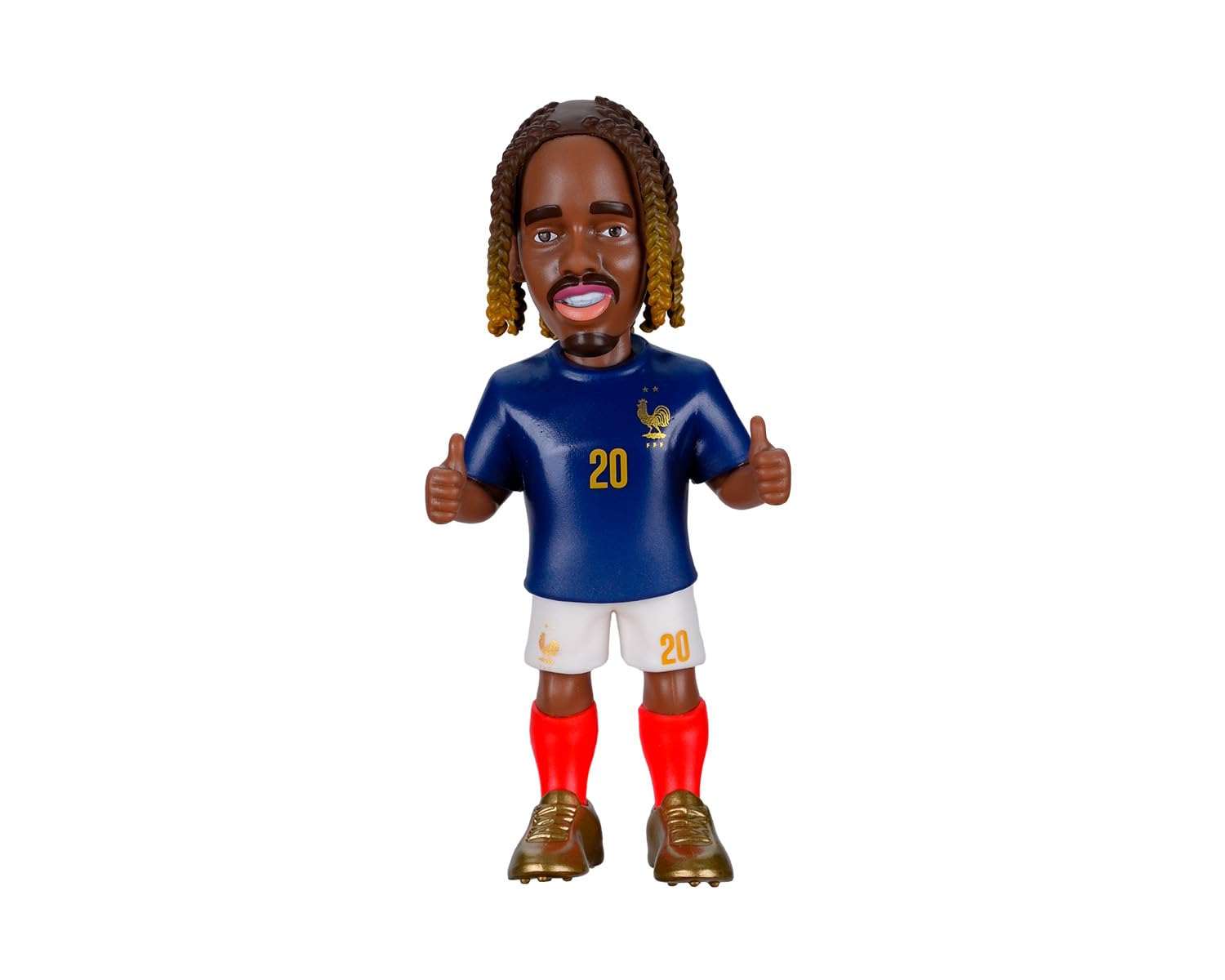 Minix France collectible figurine of Bradley Barcola in official national team kit, 12cm tall detailed soccer player model