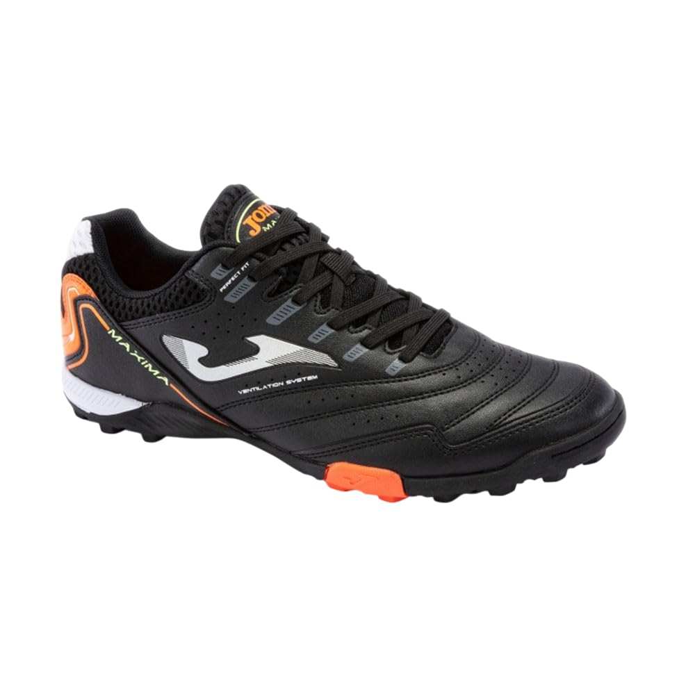 Joma Maxima men's turf soccer shoes lightweight breathable synthetic upper with high-traction rubber outsole for artificial grass