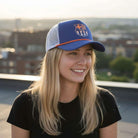 Fan Ink FC Barcelona black retro-surf style Serve trucker hat with gradient print and mesh back