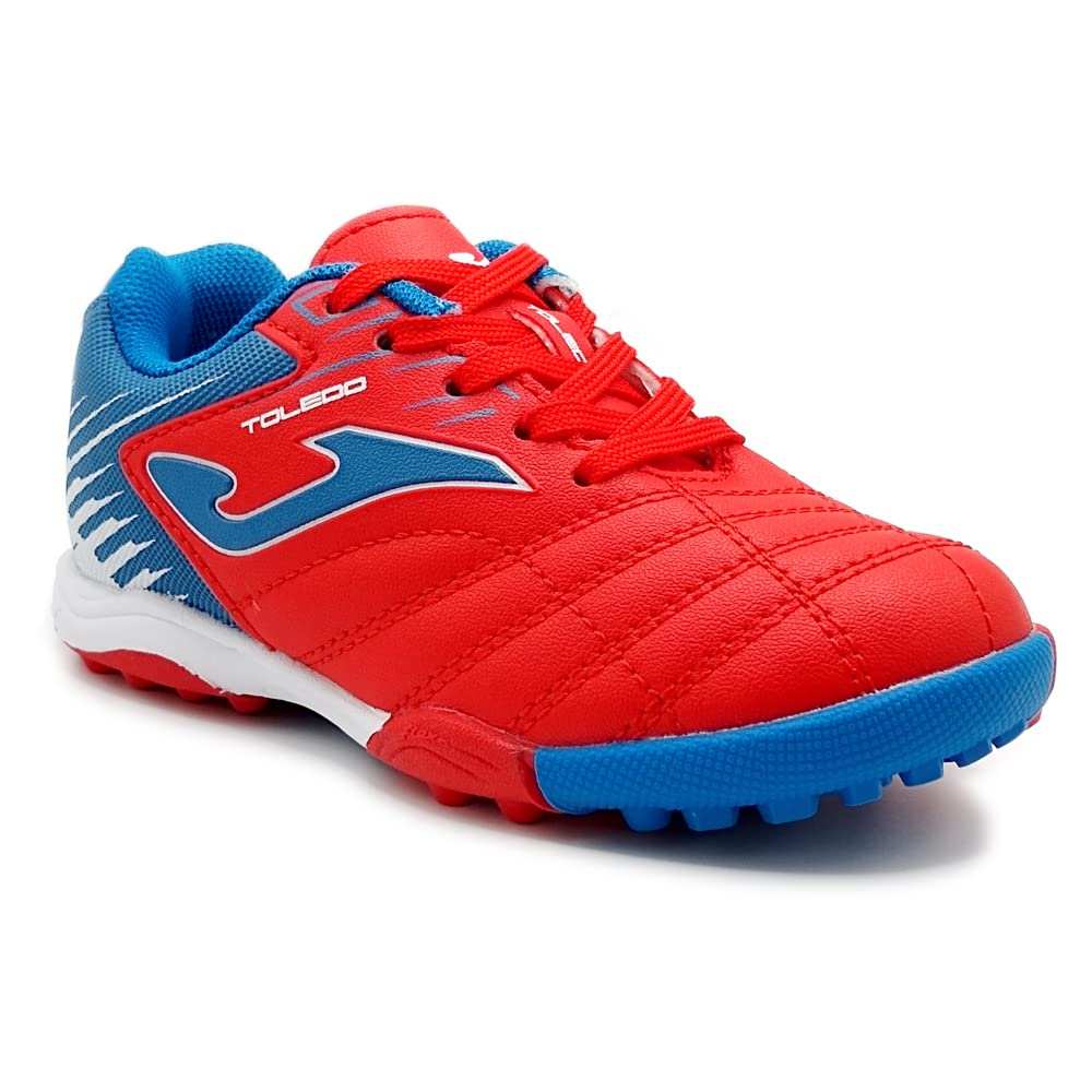 Joma Kids' multicoloured Toledo JR TF turf soccer shoes for youth with durable rubber outsole and ergonomic heel support