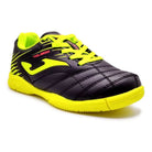 Red Joma Toledo Junior indoor soccer shoes for kids with lightweight Fibertec upper and non-marking sole for futsal and gym courts