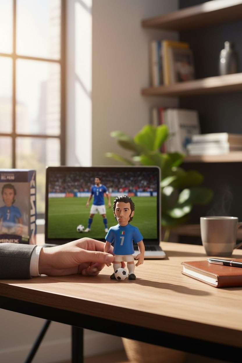 MINIX collectible figurine of Alessandro Del Piero in Juventus kit, 12 cm PVC football display model
