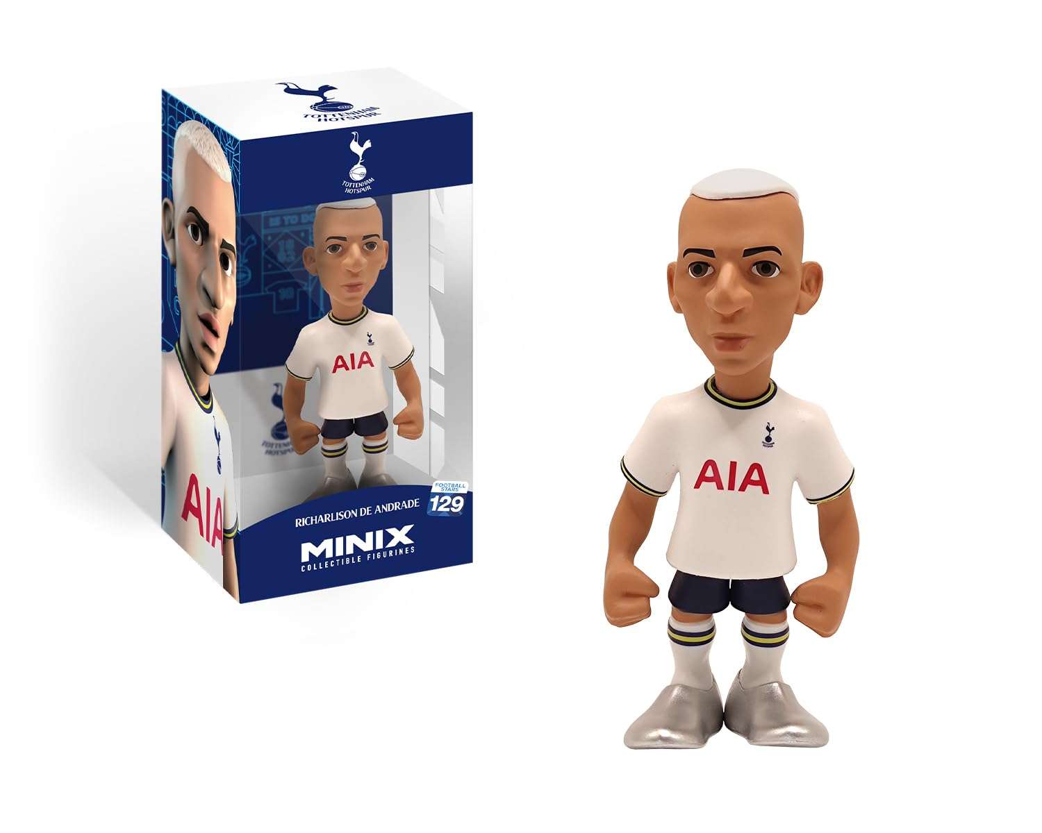 MINIX COLLECTIBLE FIGURINES Richarlison 12cm football star figurine in white uniform