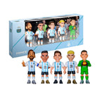 Minix Argentina National Team 5-Pack Soccer Figurines featuring Messi and Martinez in official kits, 7cm collectibles