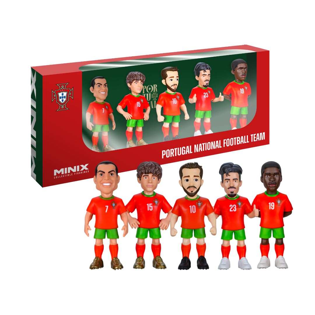 Minix Portugal National Team soccer figurines 5-pack with detailed official kits and accurate player likenesses