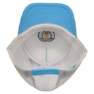 Fan Ink Limited sky blue Manchester City FC trucker hat with embroidered crest and snapback closure