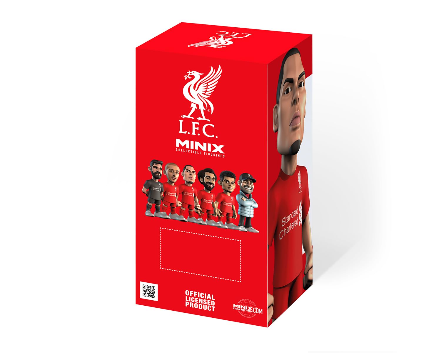 MINIX collectible figurine of Virgil Van Dijk in Liverpool FC red kit, 12 cm tall soccer statue