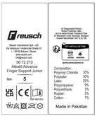 Reusch Attrakt Advance junior goalkeeper gloves black orange with finger support and breathable grip latex