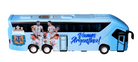 Argentina AFA Mini Team Bus miniature, light blue with Argentina player graphics, crest, and “Vamos Argentina!” lettering.