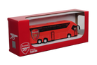 Arsenal Mini Team Bus, a red miniature coach with Arsenal crests, black windows and a matching display box