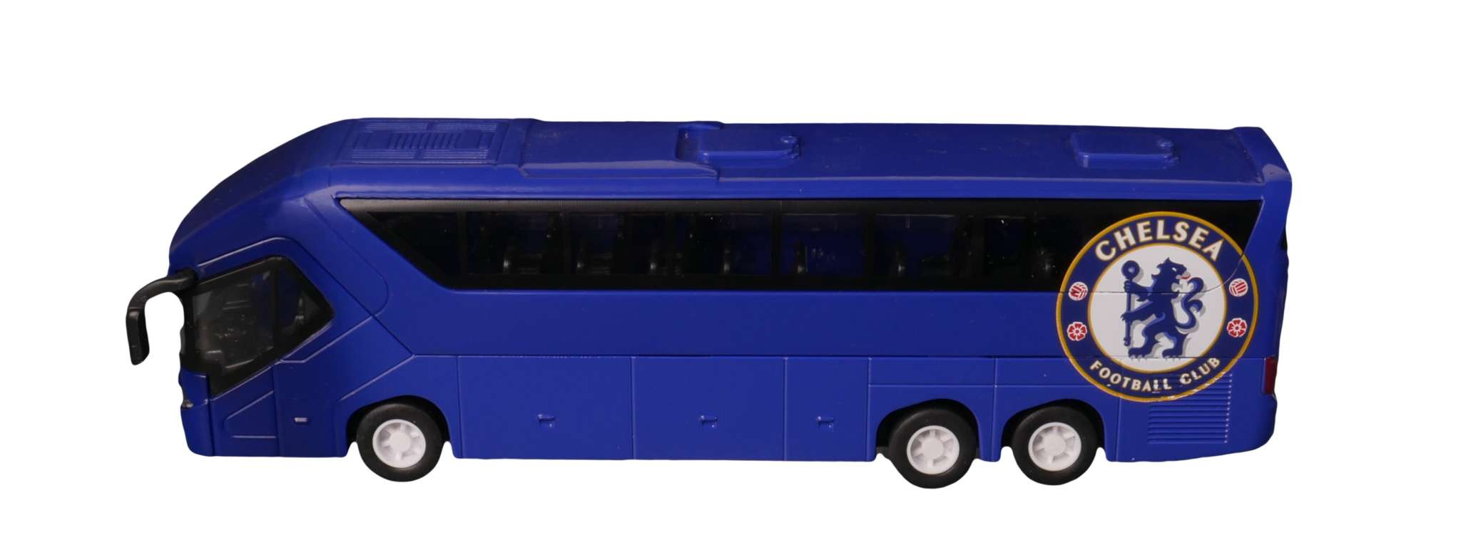 Official Collectible Miniature Team Bus, intricately designed soccer memorabilia.