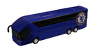 Official Collectible Miniature Team Bus in blue with club logo, perfect for soccer fans.