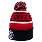 Fan Ink unisex premium acrylic Cruz Azul soccer club cuff beanie with embroidered crest and pom-pom