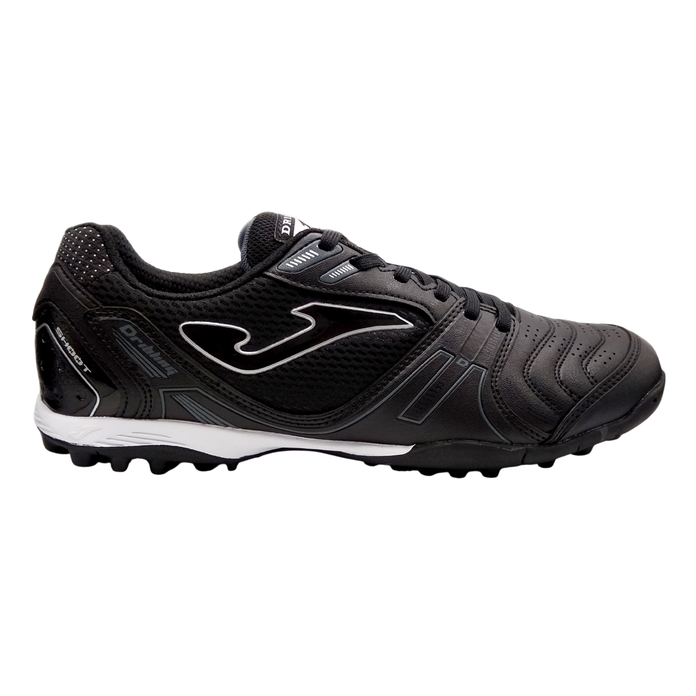 Joma Dribling black adult soccer shoes with durable design and turf traction