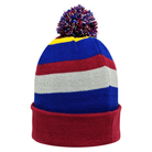 Fan Ink officially licensed international soccer knit cap with club crest, pom-pom, soft acrylic yarn, and stretchable fit for warmth and comfort.