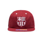 Barcelona Cap Bankroll Snapback Hat with vintage FC Barcelona logo and unstructured crown