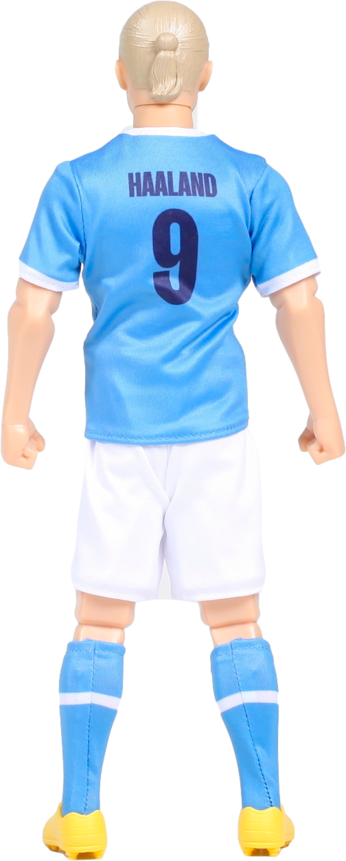 Sockers 30cm tall officially licensed soccer hero figurine of Haaland in blue jersey with number 9