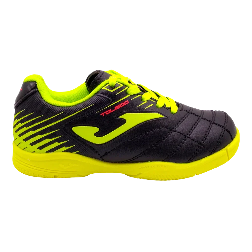 Joma Toledo Junior Indoor Soccer Shoes for kids with lightweight, flexible design and excellent grip for youth indoor soccer.