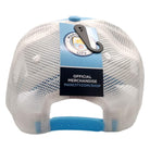 Back view of Fan Ink officially licensed Manchester City trucker hat with mesh back and adjustable snapback closure