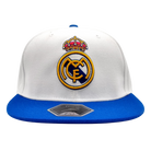 Fan Ink Dawn Fitted Hat with white crown, blue brim, and embroidered team logo showcasing premium sports fan style