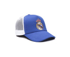 Blue Fan Ink officially licensed soccer trucker hat with white mesh back and embroidered crest, adjustable snapback unisex fit