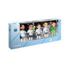 Minix Argentina 5-Pack official 7cm football figurines of Messi, Martínez, Álvarez, Mac Allister, and E. Martínez in display box