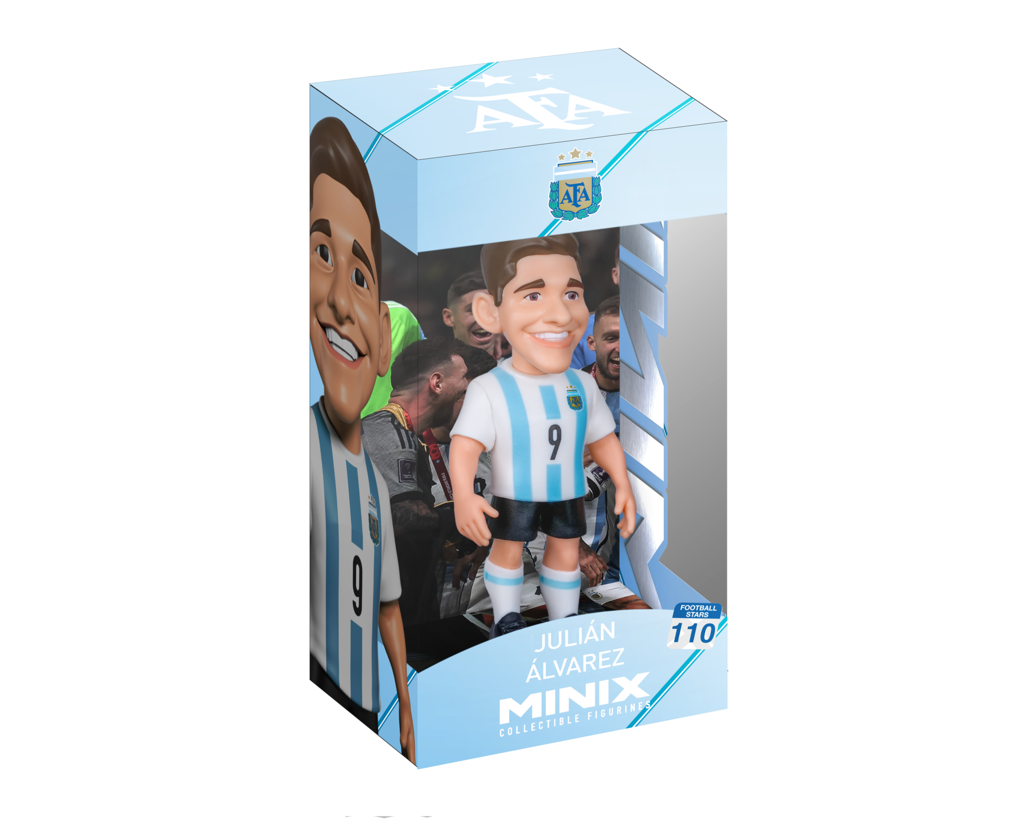 Minix Julián Álvarez 12cm Argentina national team collectible figurine in official kit on display base