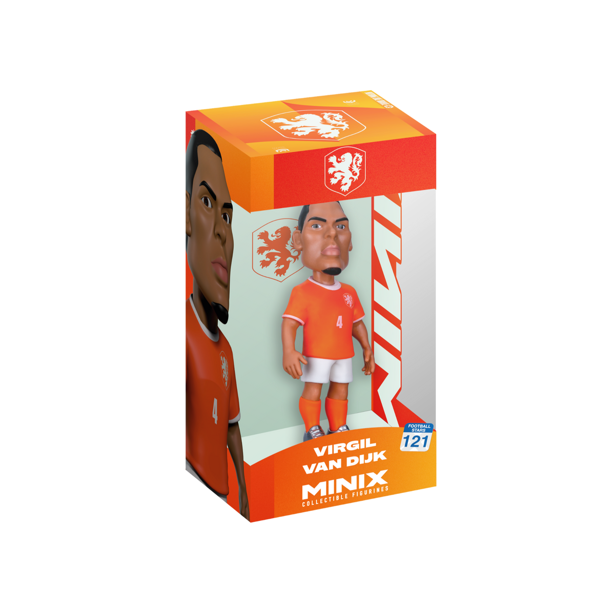 Minix Virgil van Dijk 12cm collectible figurine in Netherlands football kit detailed sculpting