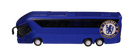 Chelsea Mini Team Bus miniature royal blue coach with black windows, white wheels and Chelsea Football Club crest