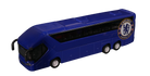 Chelsea Mini Team Bus in deep blue with black windows, detailed panels, silver wheels and a circular Chelsea crest