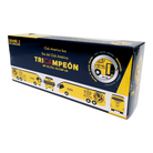 Club América Mini Team Bus collectible in a navy and yellow branded box with bus illustrations and a circular feature window