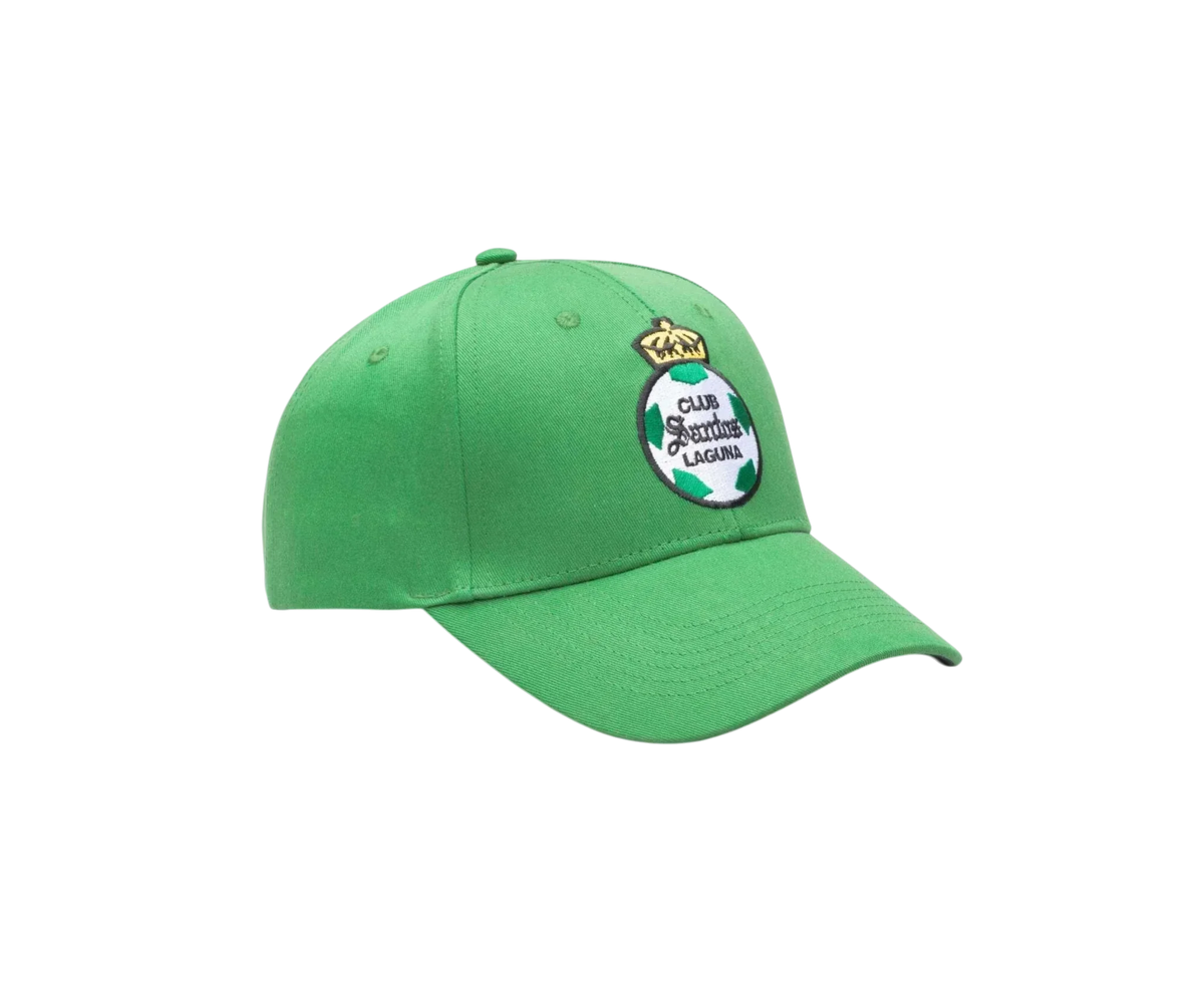 Club Santos Laguna Adjustable Cap in green polyester twill with an embroidered club crest and curved bill