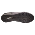 Joma Dribling indoor soccer shoe with a black rubber outsole, deep geometric tread and white Joma logo