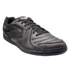 Joma Dribling indoor soccer shoe in charcoal black synthetic material, with textured panels, black laces and a flat rubber sole