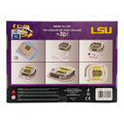 LSU Tiger Stadium 3D replica puzzle model in purple and gold colors, official college football stadium display piece