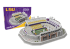 3D replica puzzle of LSU Tiger Stadium official college football model in purple and gold