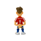 Minix Antoine Griezmann figurine shown from behind in a red and blue football kit with white trim, number 8 and sculpted brown hair