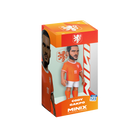Minix Cody Gakpo figurine in an orange Netherlands shirt, white shorts and orange socks inside branded collectible packaging