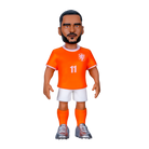 Minix Cody Gakpo figurine in a bright orange Netherlands number 11 jersey, white shorts and orange socks