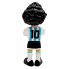 Minix Diego Maradona Argentina Figurine with black sculpted hair, blue and white striped number 10 shirt, black shorts and white socks